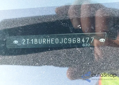 2018 Toyota Corolla L from USA, damaged, VIN 2T1BURHE0JC968477